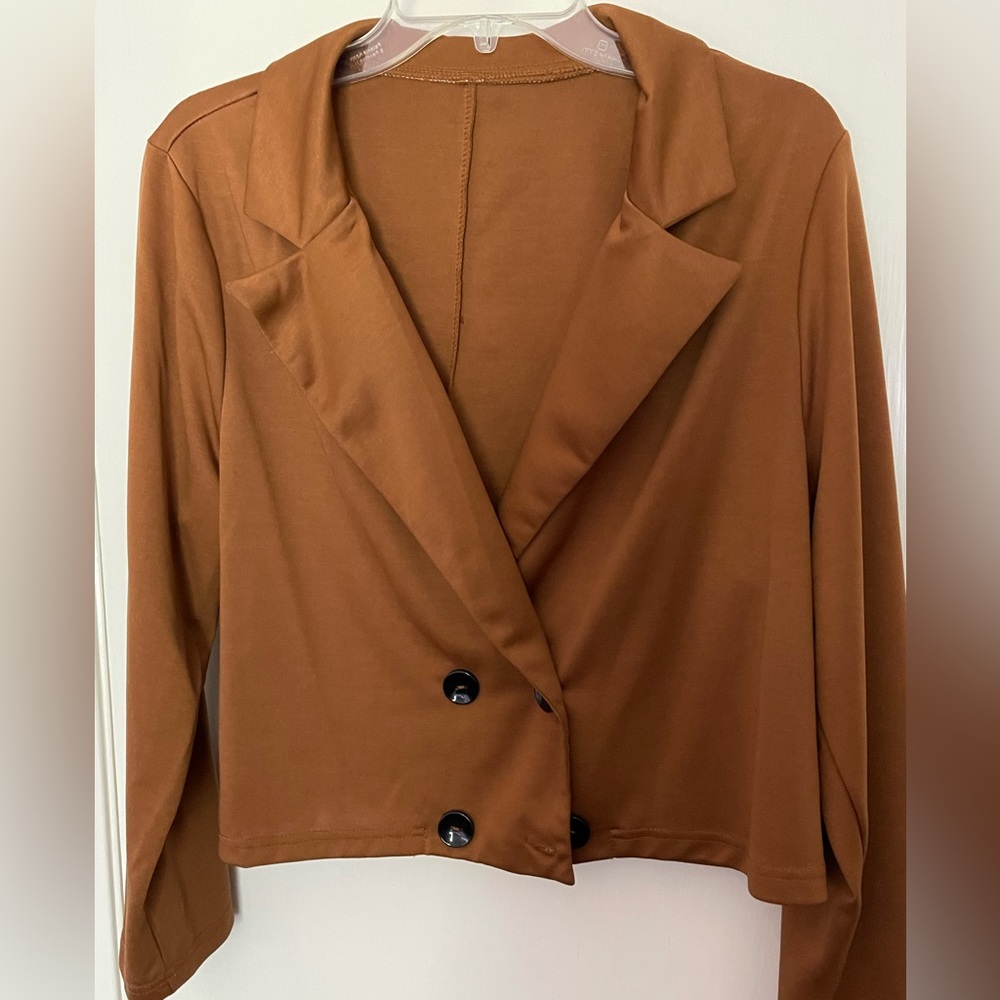 Shein Curve double-breasted demi jacket